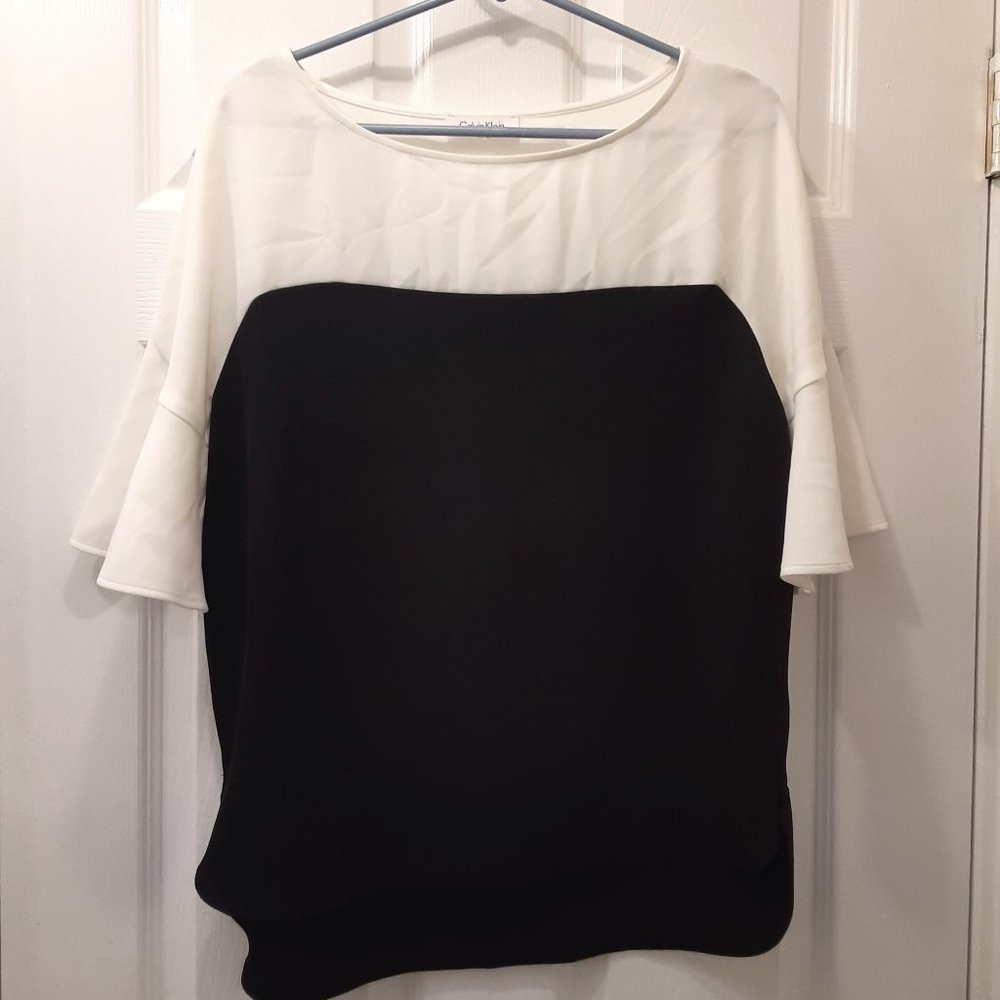 Black and White Blouse